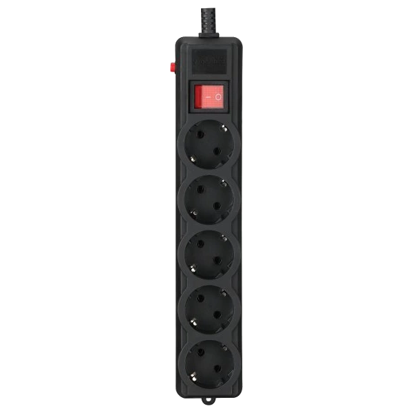 Мережевий фільтр 3 м кабель 5 розеток · Gembird SPG5-G-10B-PRO