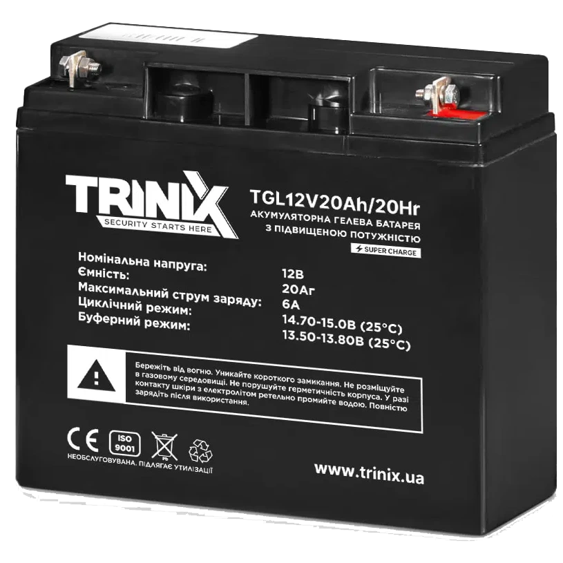 Акумуляторна батарея · TRINIX GEL 12V 20Ah