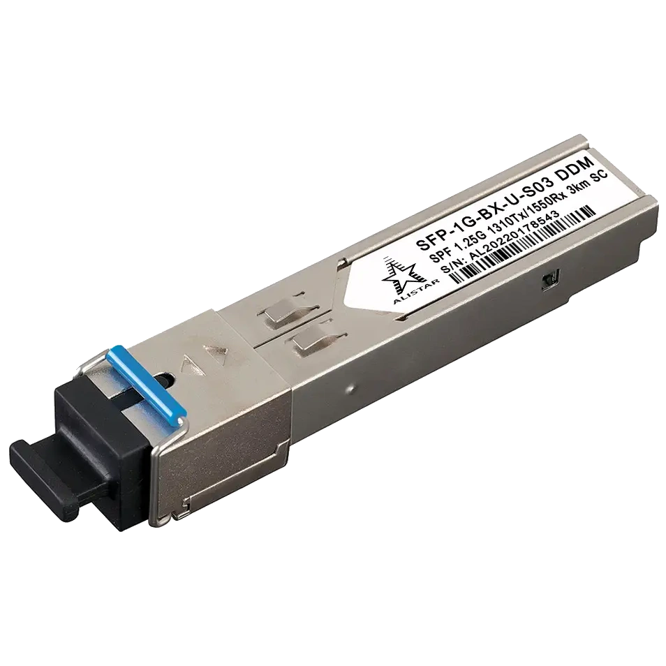 Модуль · ALISTAR SFP-1G-BX-U-S03 SFP 1G 1SM WDM SC 3KM TX1310/RX1550nm DDM