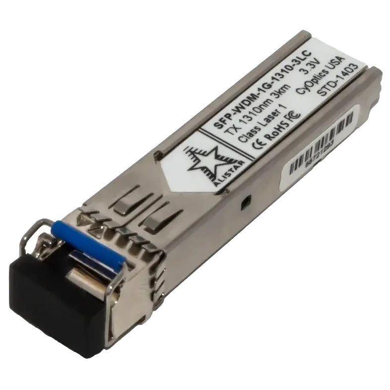 Модуль · ALISTAR SFP-1G-BX-U-L03 SFP 1G 1SM WDM LC 3KM TX1310/RX1550nm DDM