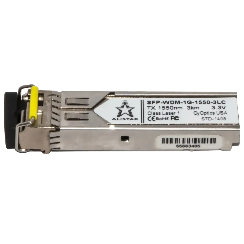 Модуль · ALISTAR SFP-1G-BX-D-L03 SFP 1G 1SM WDM LC 3KM TX1550/RX1310nm DDM