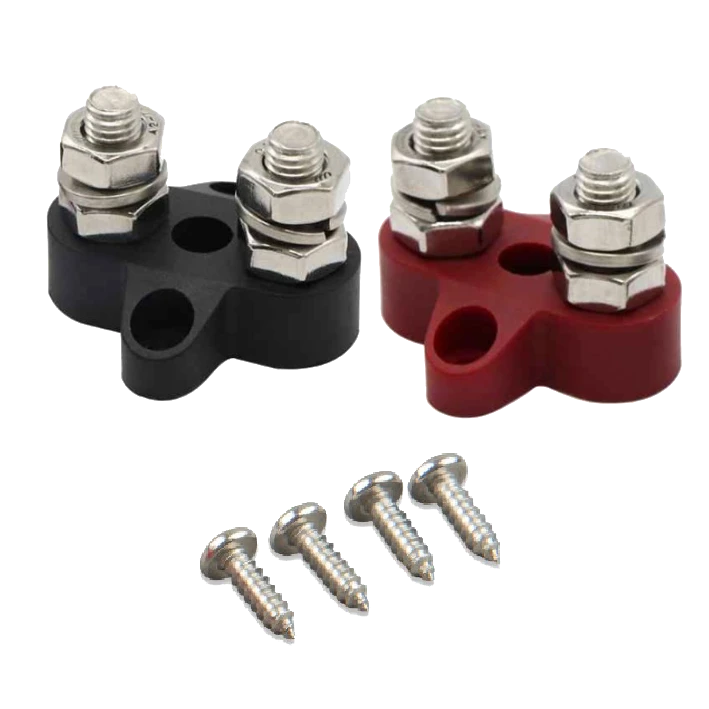 Подвійний набір клем M8 · Victron Energy Dual Terminal Stud M8-linked set (1 red/1 black)