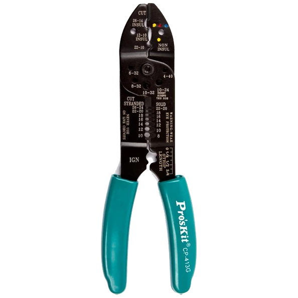 Інструмент для зачистки і ожиму кабелю · Pro'sKit CP-413G
