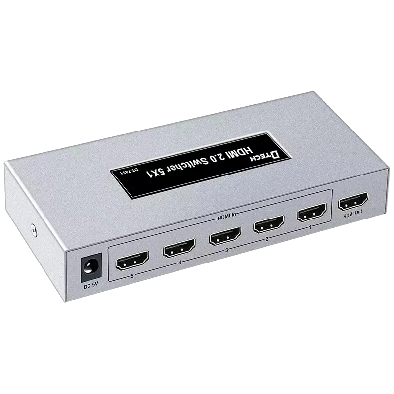 Комутатор 4K HDMI 5X1 · Dtech DT-7451