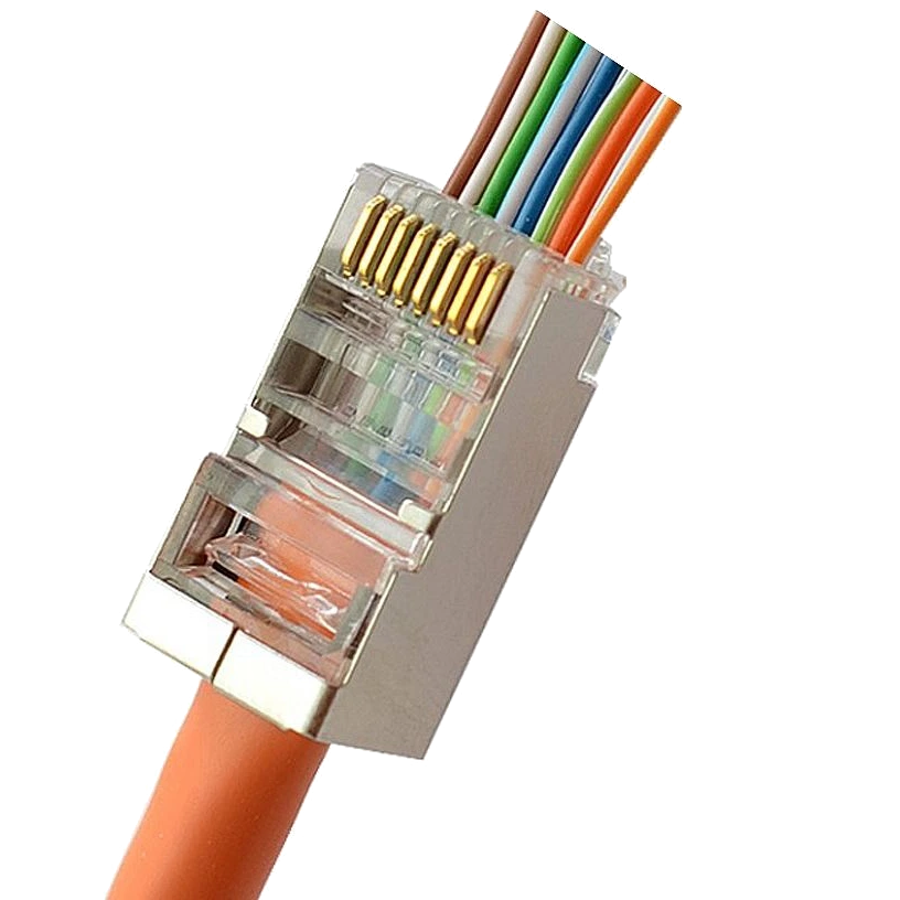 Конектор з наскрізними отворами · Kingda RJ45 STP кат. 5e