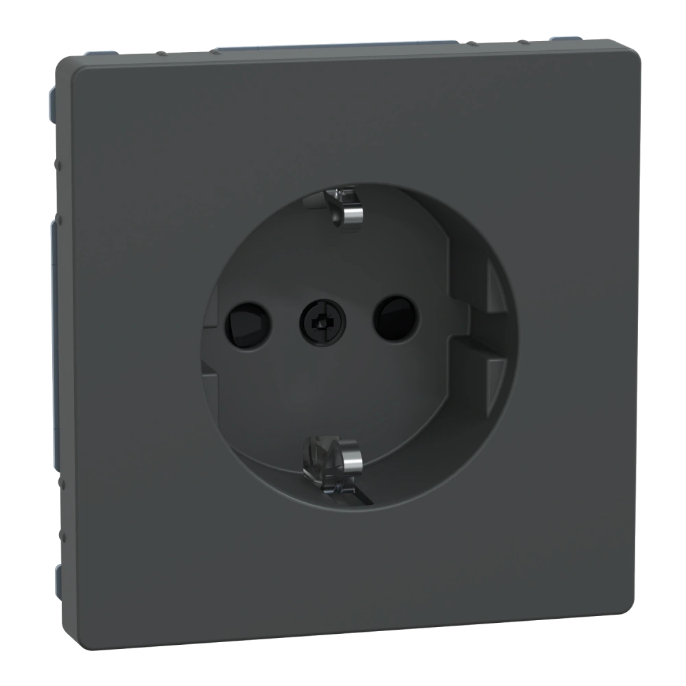 РОЗЕТКА з/к і шторкою АНТРАЦИТ · Schneider Electric Merten System Design MTN2300-6034