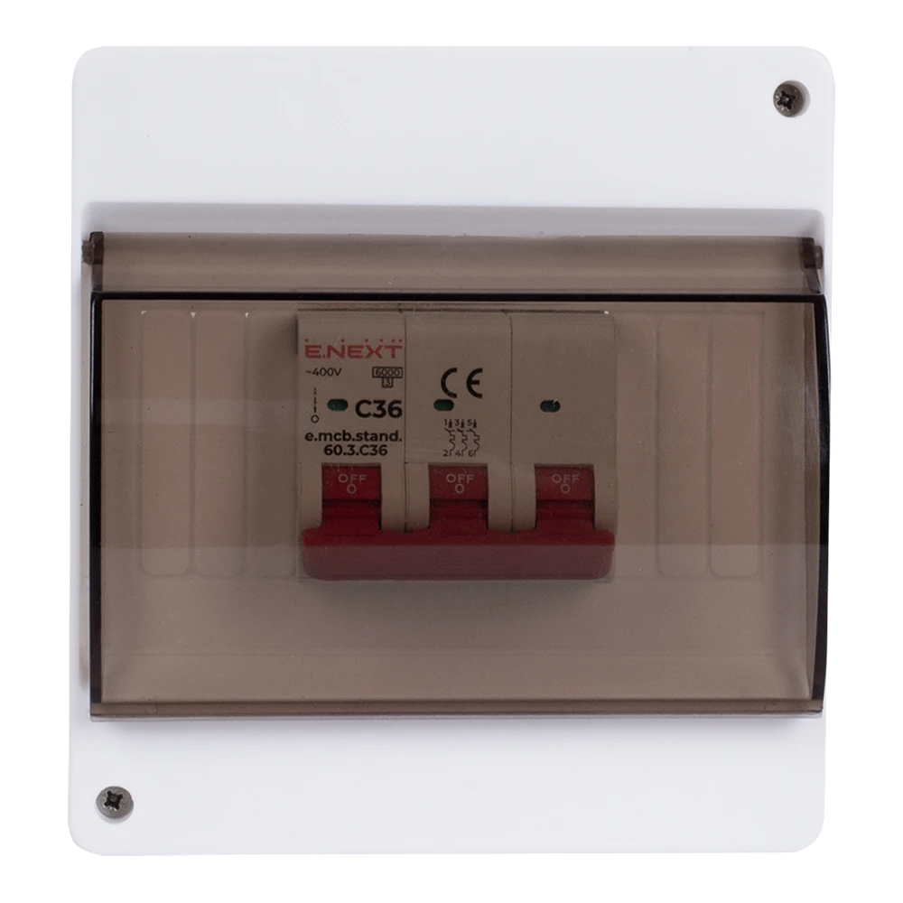 Корпус пластиковий 6-модульний навісний · Enext e.plbox.stand.n.06k
