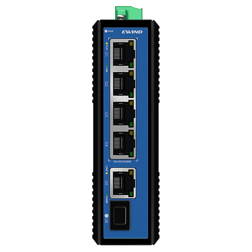 Комутатор 6 портів некерований · Ewind EW-PIS1806F-4GE PoE