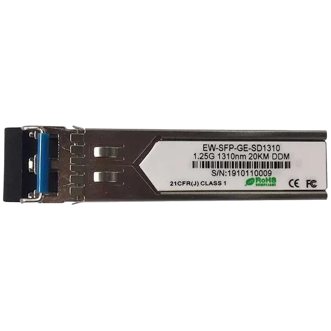 Модуль SFP · Ewind EW-SFP-GE-SD1310 155M, Single-mode Dual Fiber, 1310nm, 20km, LC connector
