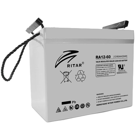 Свинцево-кислотна акумуляторна батарея · RITAR RA12-60 60A•г 12В