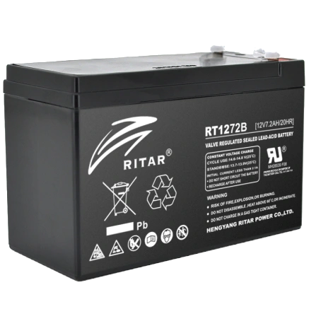 Аккумуляторная батарея · AGM RITAR RT1272B 12V 7.2Ah