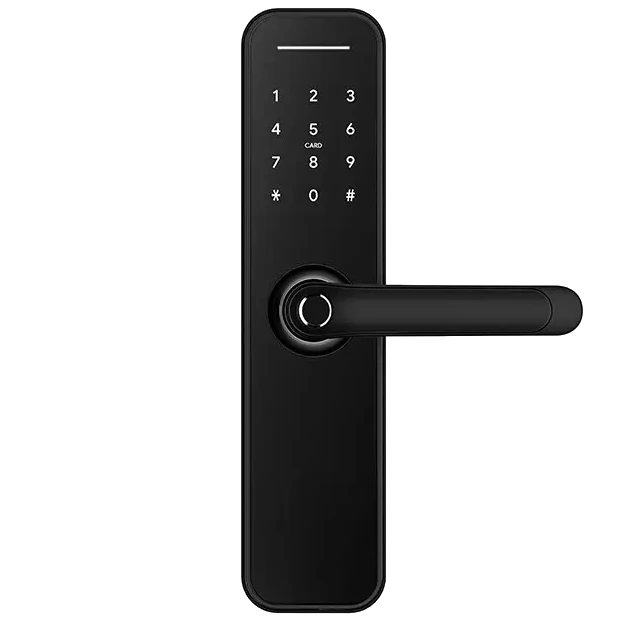 Розумний дверний біометричний замок · SEVEN LOCK SL-7766BF black (без врізної частини)