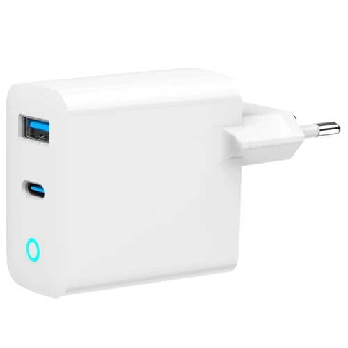 Мережевий зарядний пристрій · Gembird TA-UC-PDQC65L-W-01 (USB Type A + USB Type C)