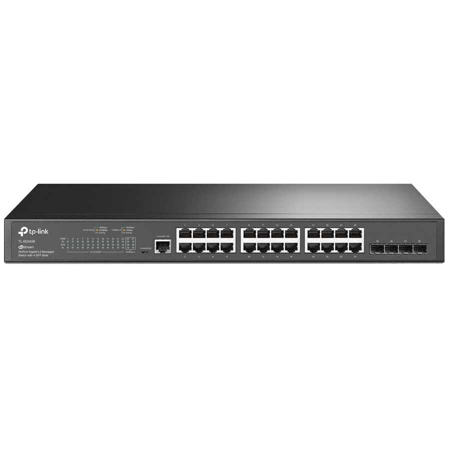 Комутатор 24 порти керований · TP-Link TL-SG3428X-UPS