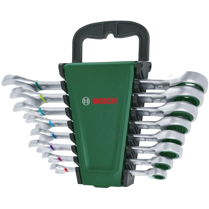 Набір ключів комбінованих · Bosch (1600A027PS) з тріскачкою 8 шт