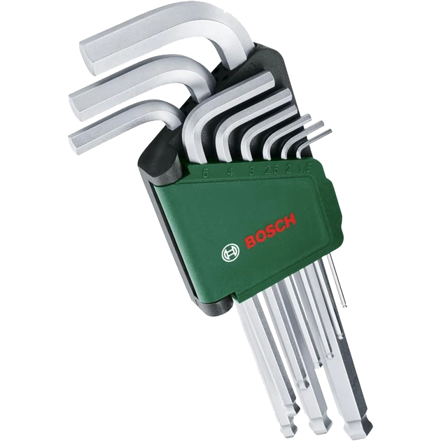 Набір шестигранних ключів · Bosch (1600A02BX9) 9 шт 1.5-10 мм