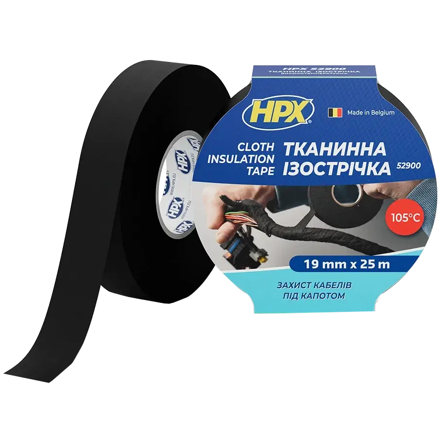 Стрічка тканинна ізоляційна · HPX LI1925 19мм х 25м