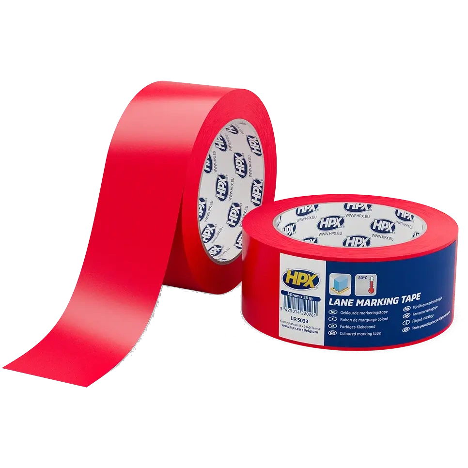 Стрічка самоклеюча для маркування підлоги · HPX LR5033 Lane Marking Tape 50мм x 33м