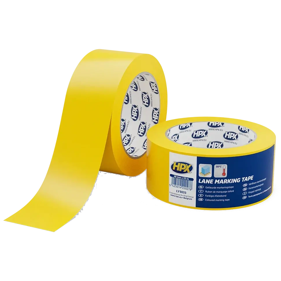 Стрічка самоклеюча для маркування підлоги · HPX LY5033 Lane Marking Tape 50мм x 33м
