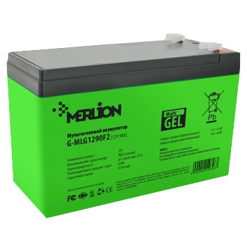 Свинцево-кислотна акумуляторна батарея · MERLION G-MLG1290F2 9А•г 12В мультигель