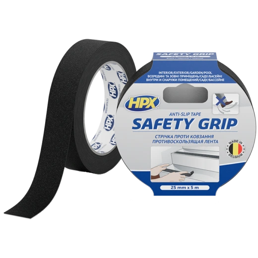 Стрічка самоклеюча проти ковзання · HPX SB2505 SAFETY GRIP 25мм x 5м