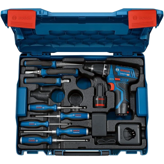 Набір ручних інструментів з шуруповертом · Bosch Professional (060186810R)