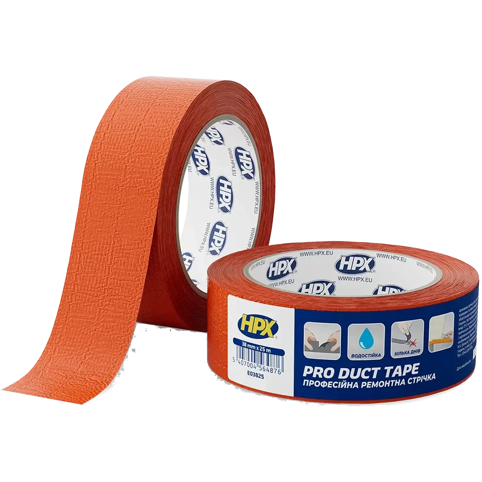 Стрічка ремонтна одностороння · HPX EO5025 Duct Tape Pro 38мм х 25м