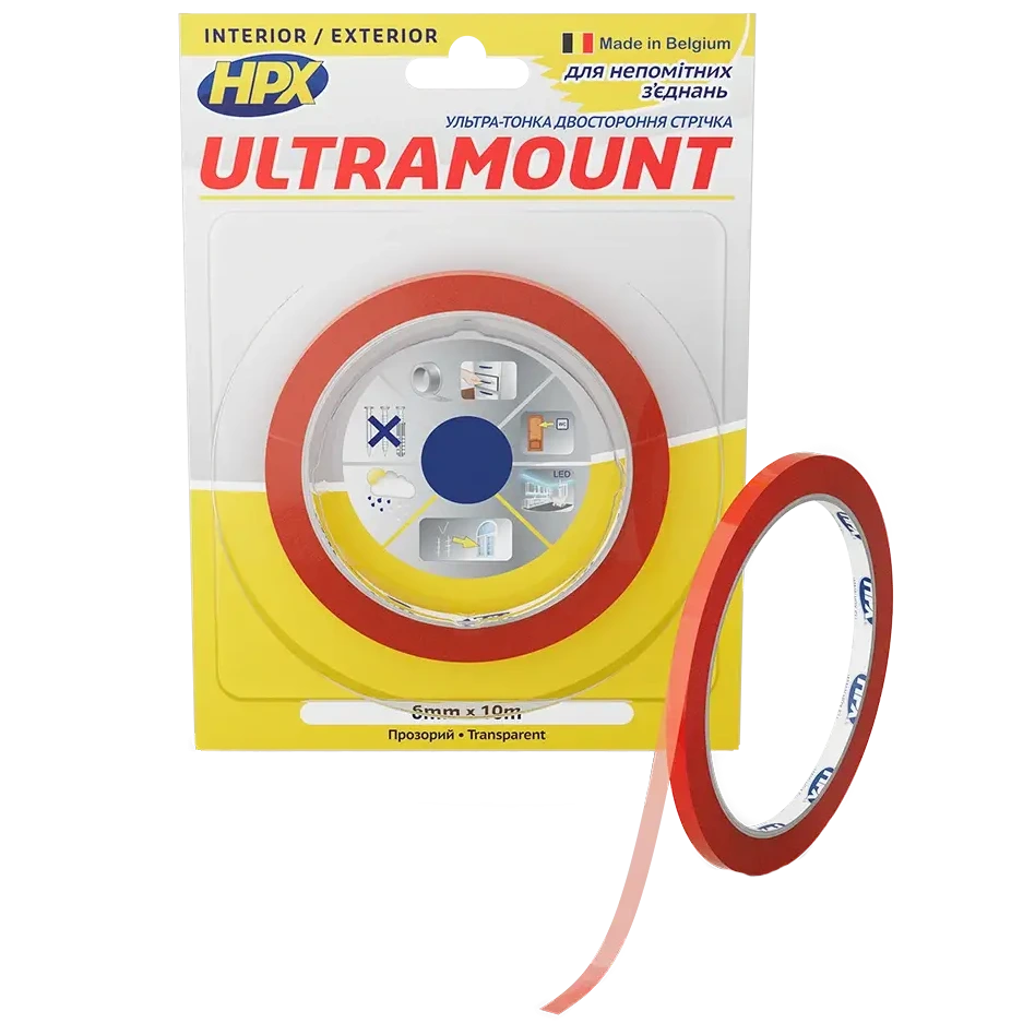Стрічка двохстороння · HPX UM0610 ULTRA MOUNT 6мм х 10м