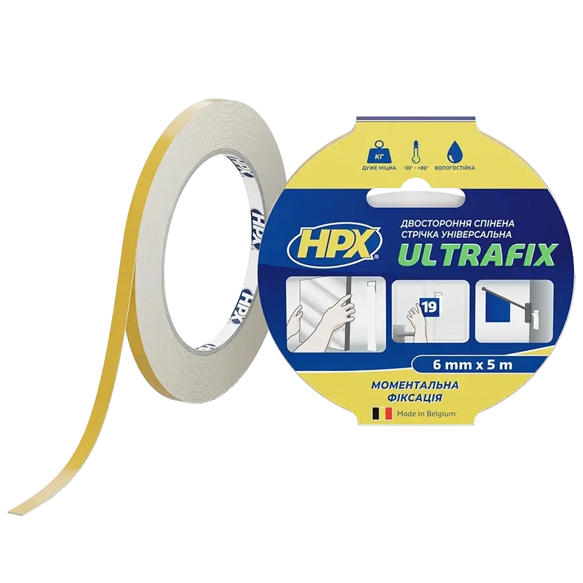 Стрічка двохстороння · HPX DSU0605 ULTRAFIX 6мм х 5м