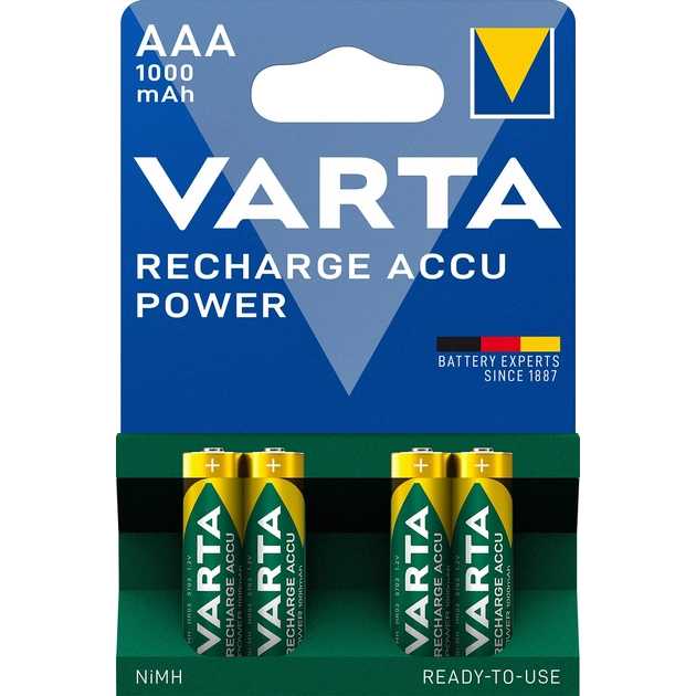 Акумулятор AAA · VARTA RECHARGEABLE ACCU 1000mAh