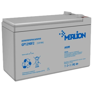 Свинцево-кислотна акумуляторна батарея · MERLION GP1290F2 AGM 12В 9 А•г