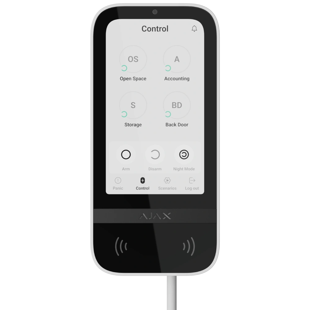Superior KeyPad TouchScreen white Fibra · Клавіатура дротова сенсорна Ajax