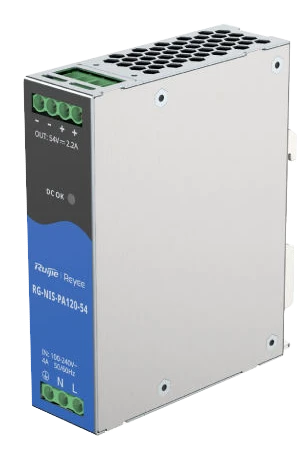 Блок живлення · Ruijie RG-NIS-PA120-54 AC/DC 54В 2.2А 120 Вт на DIN-рейку