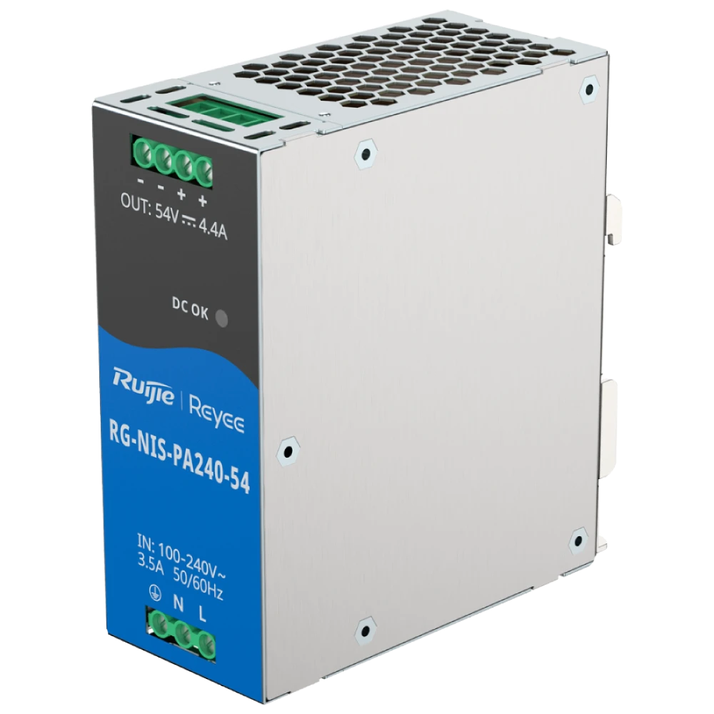 Блок живлення · Ruijie RG-NIS-PA240-54 AC/DC 54В 4.4А 240 Вт на DIN-рейку