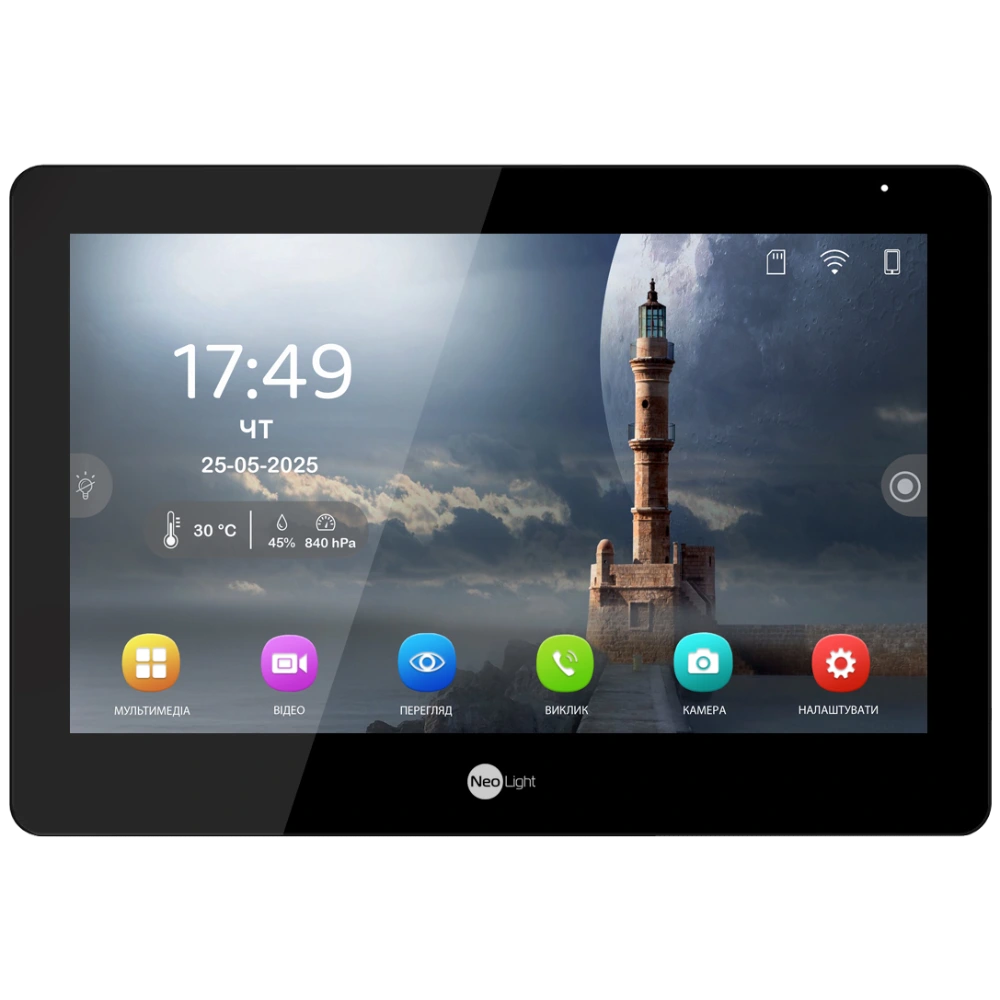 Відеодомофон NeoLight · MEZZO Hybrid Black