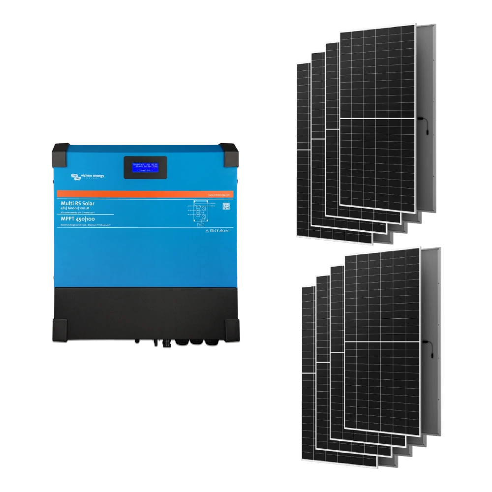 Система автономного живлення однофазна · Victron Energy Multi RS Solar 48/6000/100-450/80 + AIKO G645-MCH7 5.3 кВт2Dw
