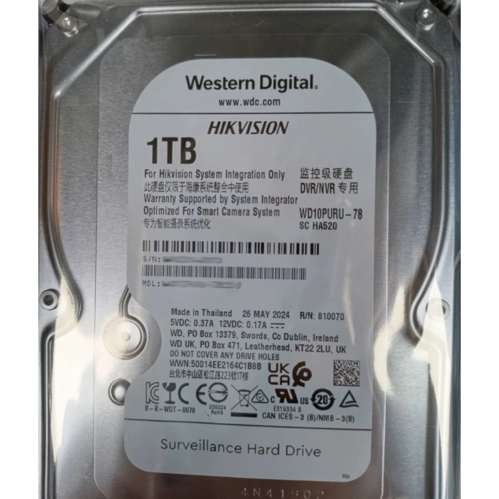 Жорсткий диск внутрішній · Western Digital WD10PURU-78 1Тб