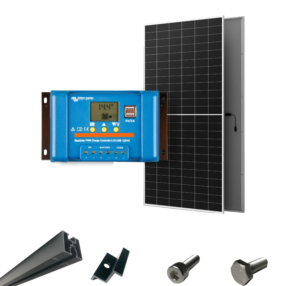 Система автономного живлення однофазна · Victron Energy BlueSolar PWM + AIKO G645-MCH72Dw