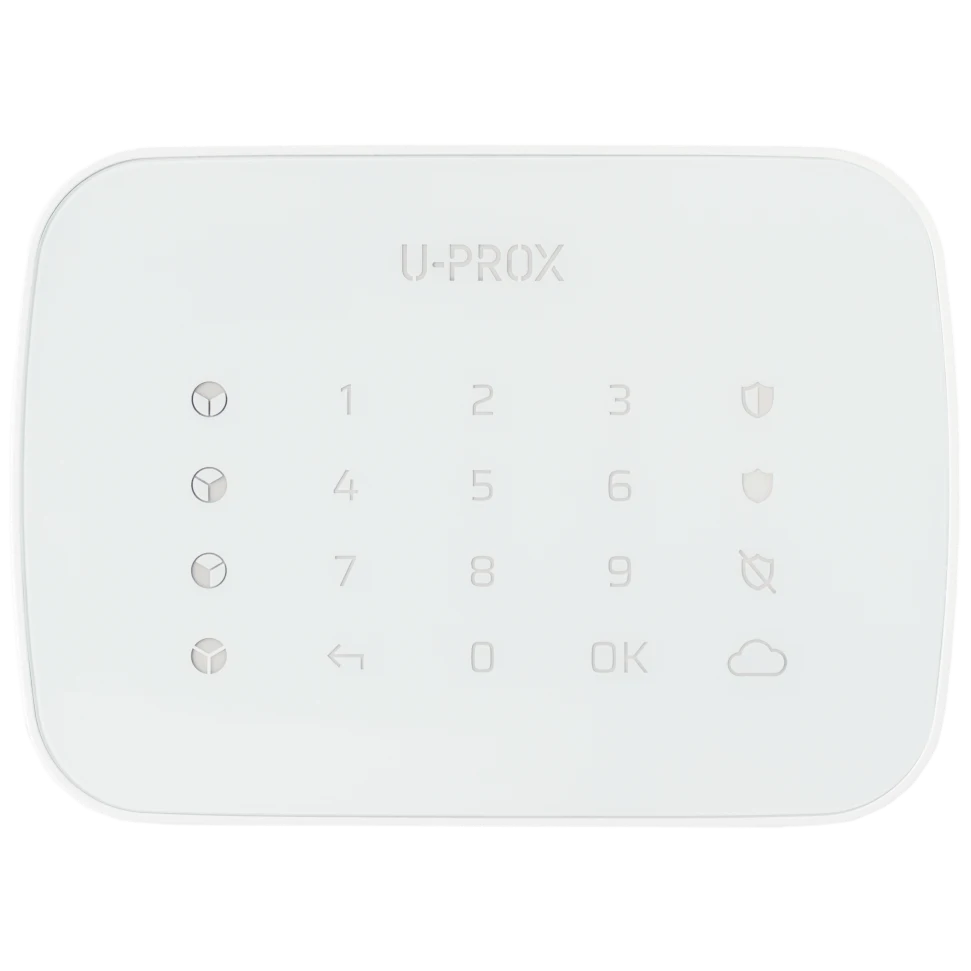 Бездротова сенсорна клавіатура для чотирьох груп · U-Prox Keypad G4 White
