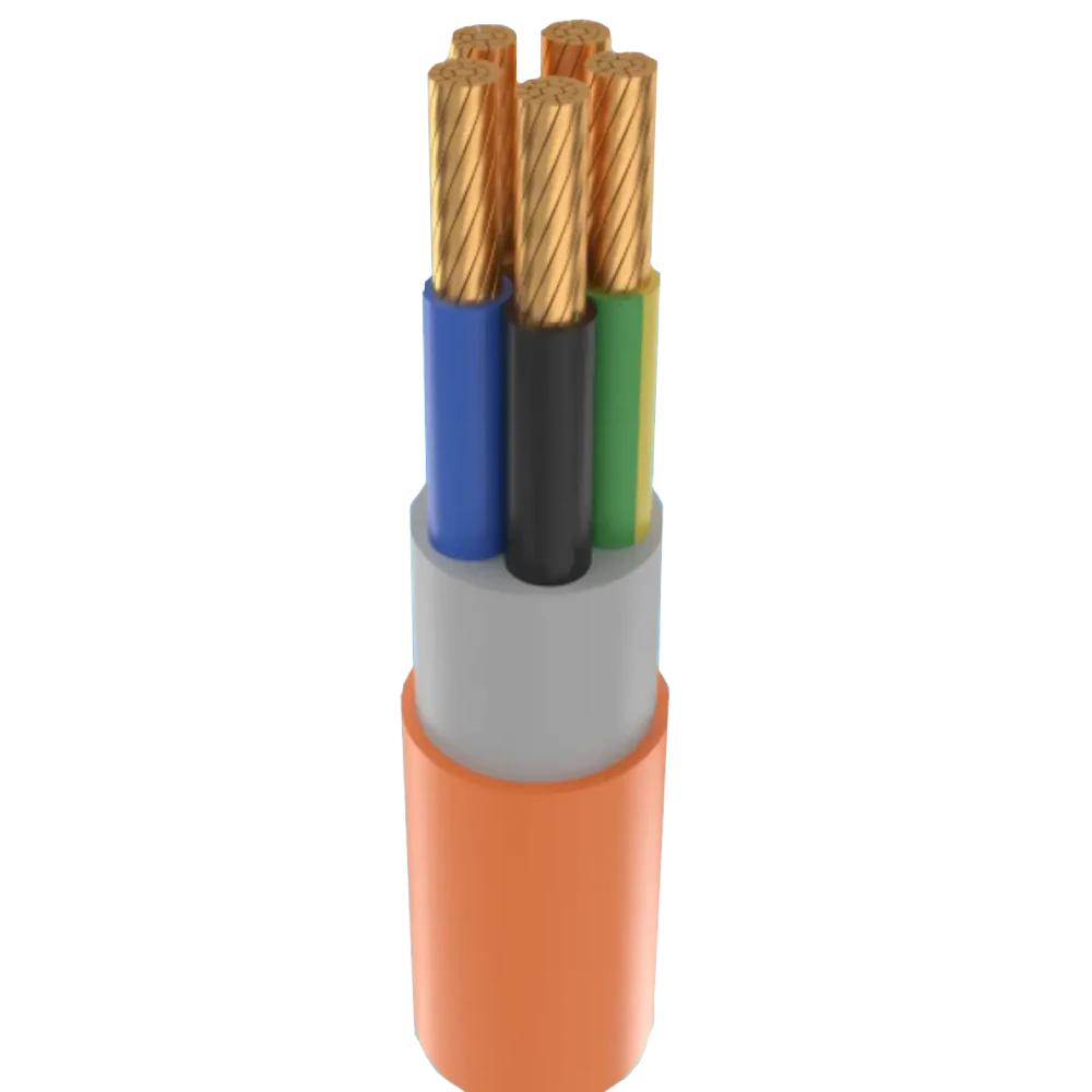 Кабель Мега-Кабель · HXH-FE180/Е90-J 5х6 RE-0.6/1 kV(бухта 100 м)(NKK)
