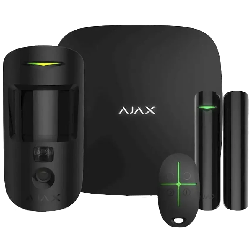 Комплект · Ajax StarterKit Cam HDR (8EU) UA black охоронної сигналізації