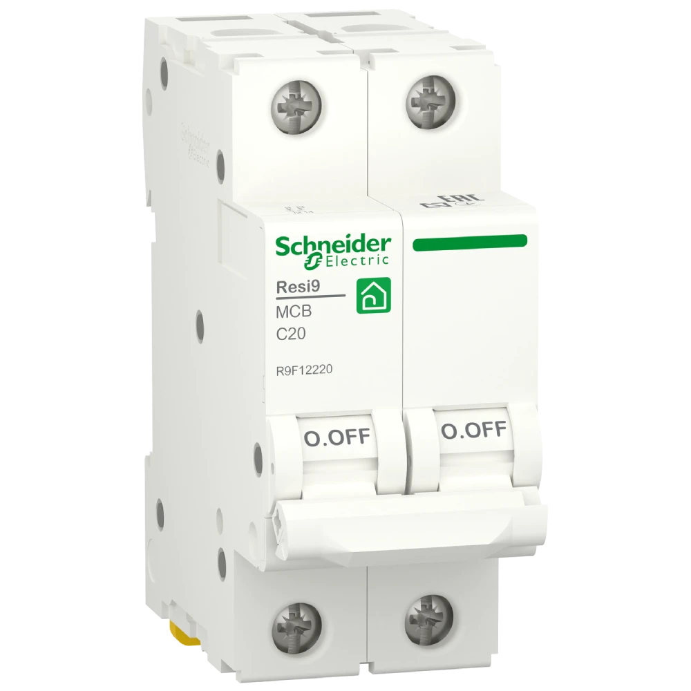 Автоматичний вимикач Schneider Electric · RESI9 20 А, 2P, крива С, 6кА