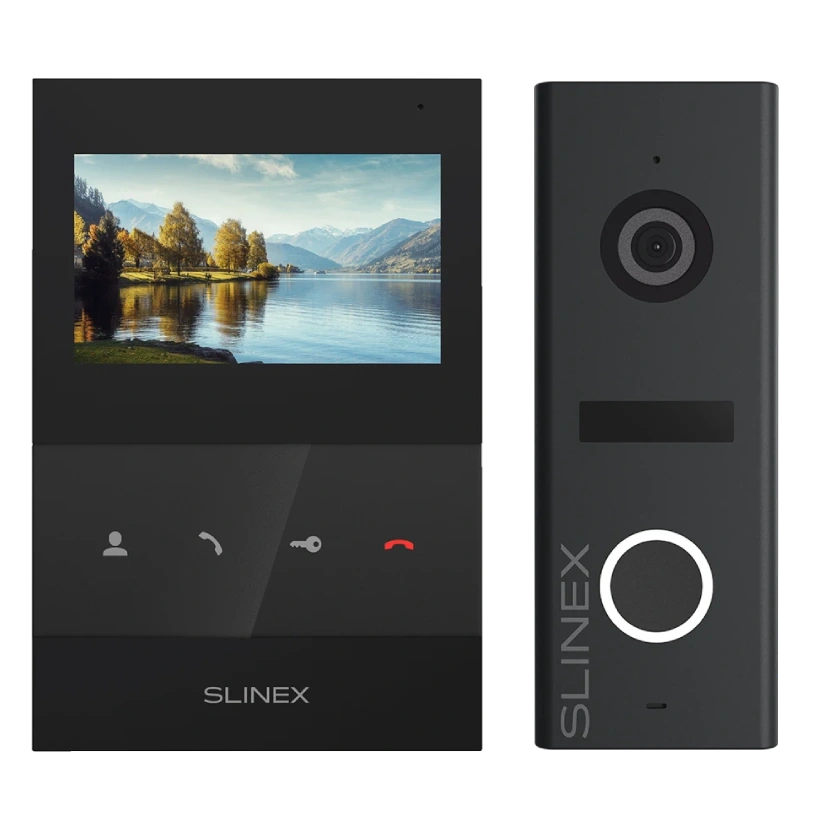 Комплект відеодомофону · Slinex SQ-04 Black + ML-17HR Graphite