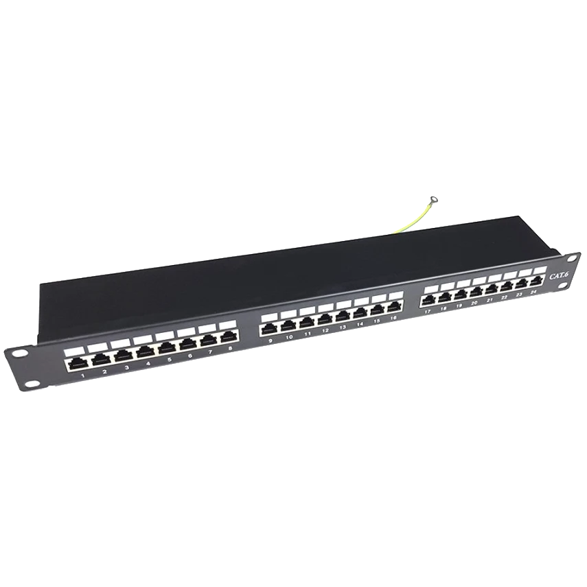 STP патч-панель EServer · 24 порта 1U 19" модульна (без модулів)