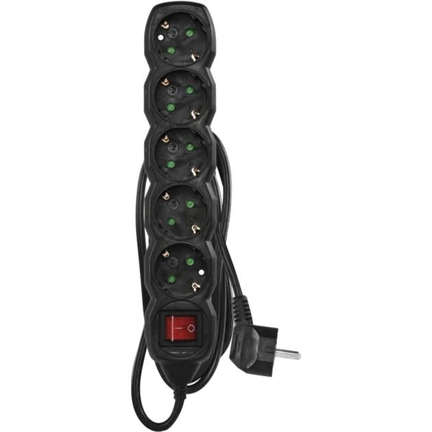 Мережевий подовжувач · EMOS PC1521R 5 розетки 1.5 м