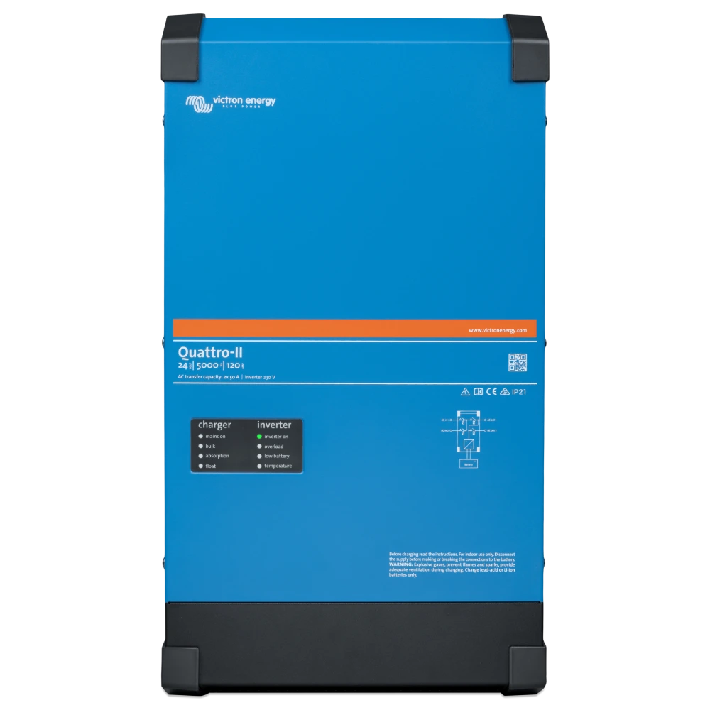 Інвертор · VictronEnergy Quattro-II 24/5000/120-50/50 однофазний чиста синусоїда