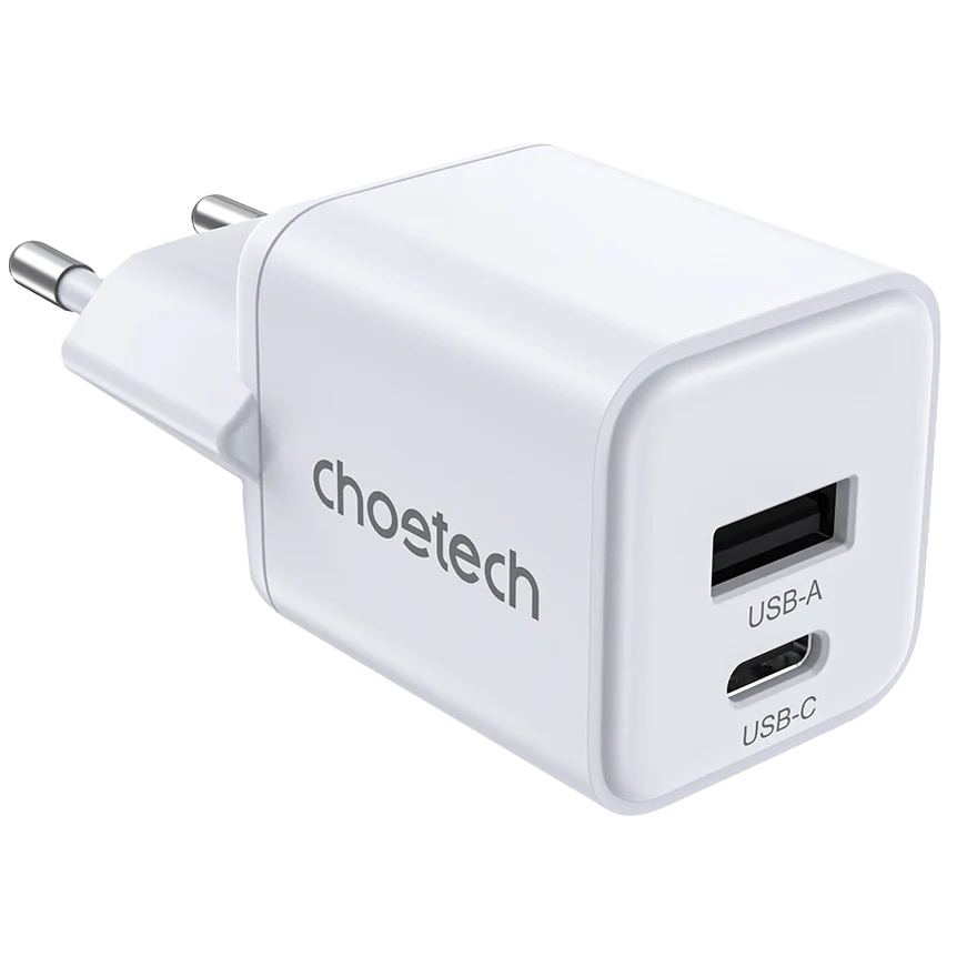 Адаптер · Choetech PD5012 mini White PD30W GAN A+C