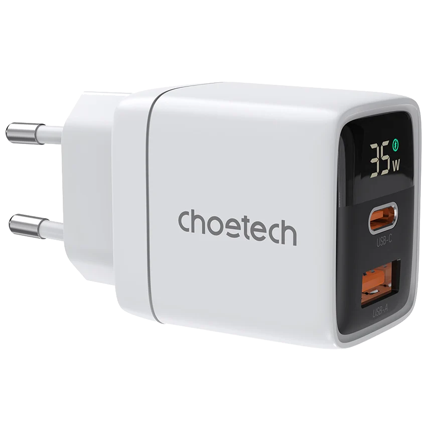 Адаптер · Choetech PD6052 White PD35W GAN A+C