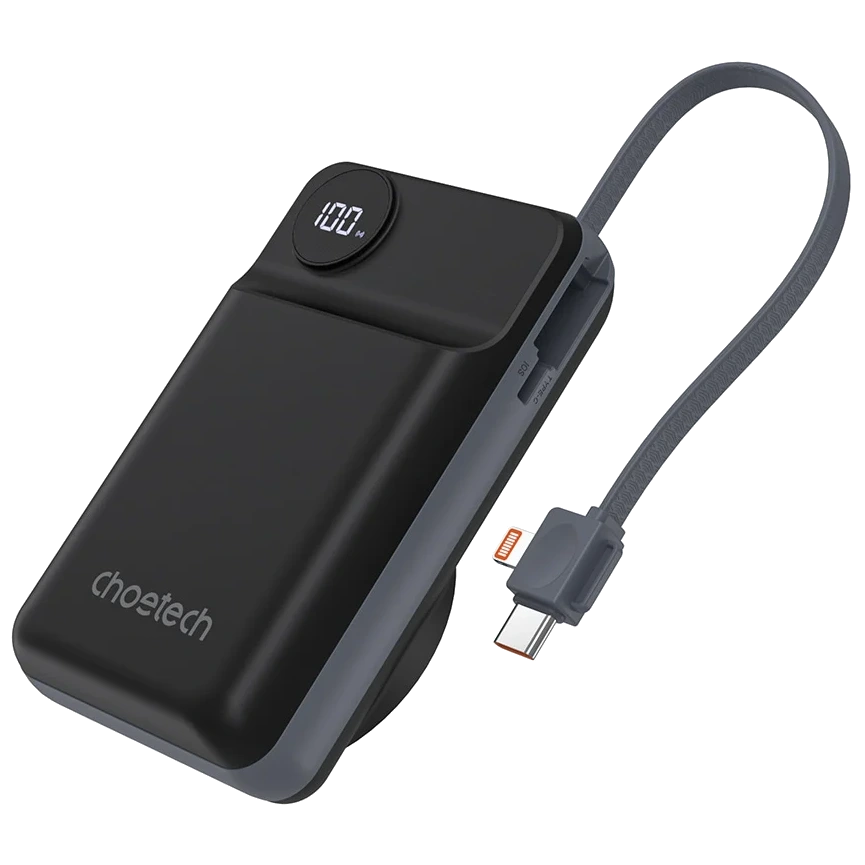 Повербанк · Choetech B696 20 000мА•г Black з магнітною зарядкою