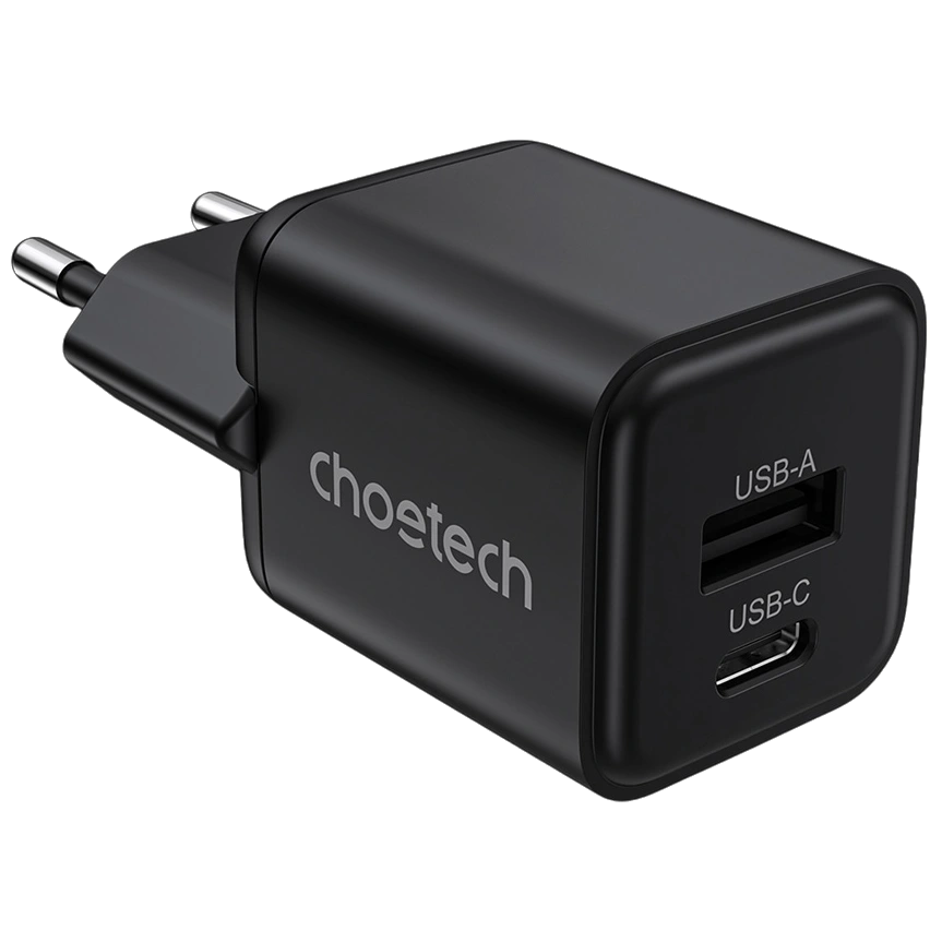 Адаптер · Choetech PD5012 mini Black PD30W GAN A+C